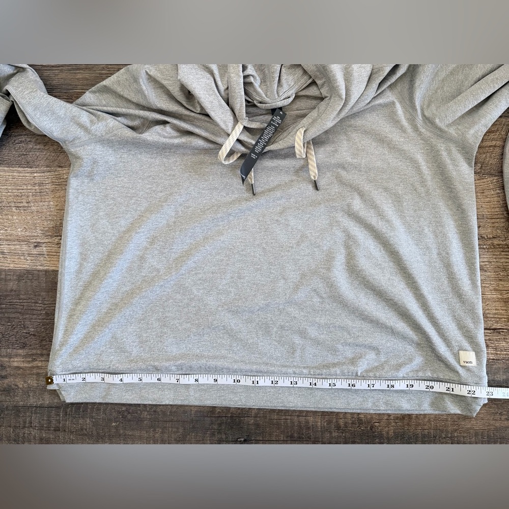 Vuori Women’s XL Halo Hoodie Pullover Heather Light Gray Stretch - Picture 9 of 12